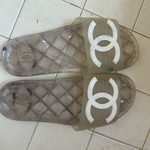 Chanel Clear Slides